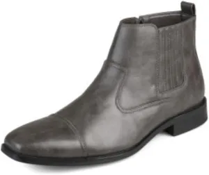 Vance Mens Alex Wide Tru Comfort Foam Zip-up Cap Toe Dress Boot