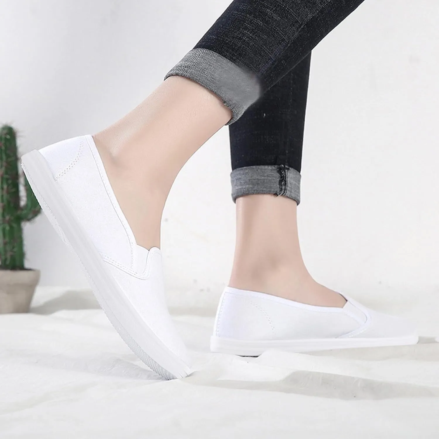 Women Orthopedic Sneakers Platform Wedge Sneakers Loafers Walking Shoes Slip On Breathable Lightweight Fashion Sneakers