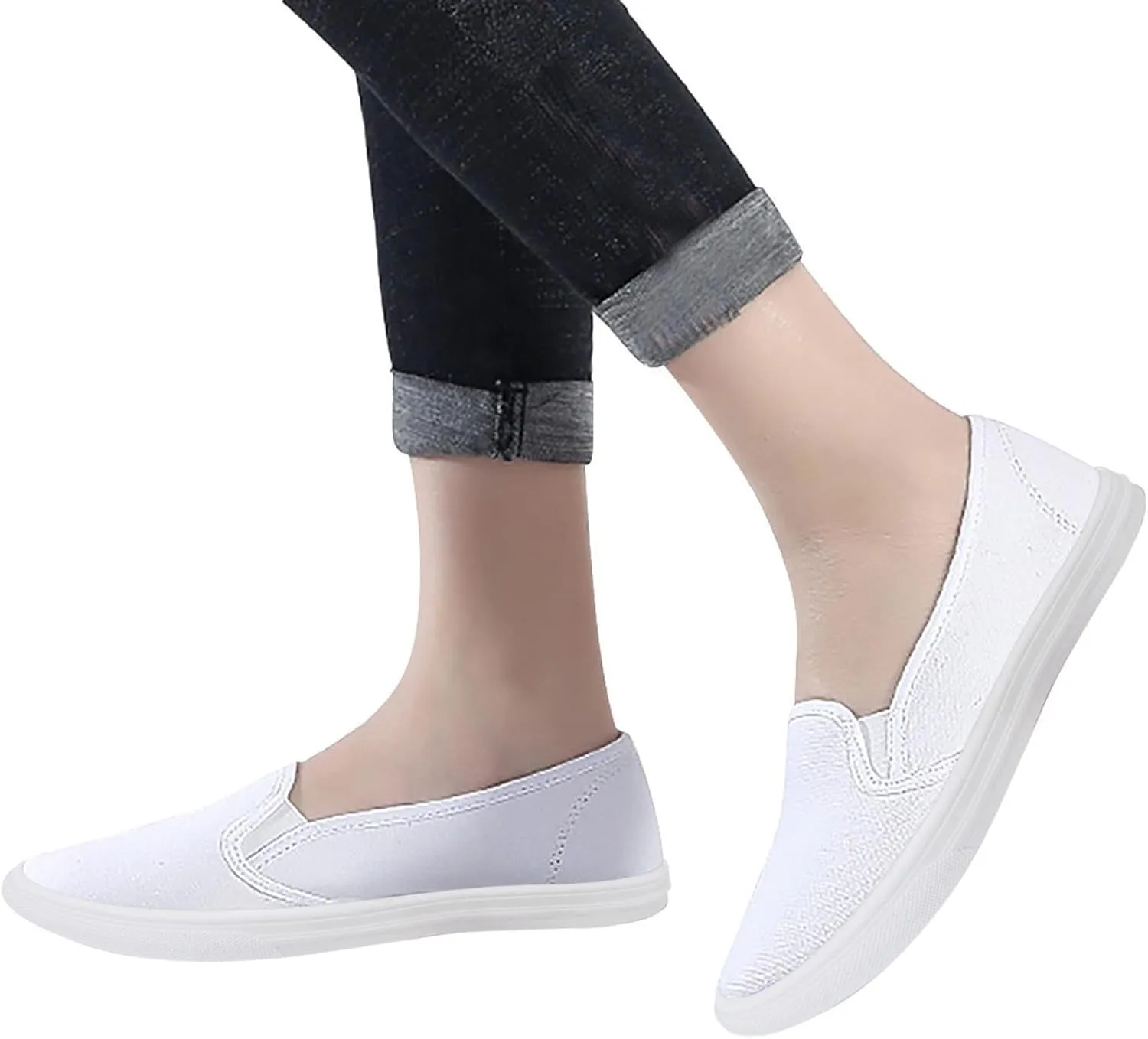 Women Orthopedic Sneakers Platform Wedge Sneakers Loafers Walking Shoes Slip On Breathable Lightweight Fashion Sneakers