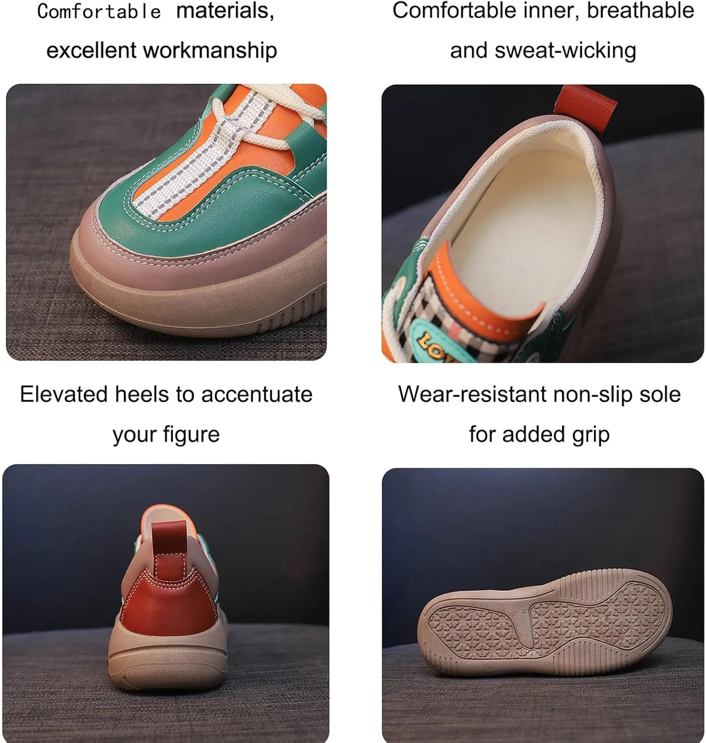 Women Y2K Colorful Sneakers Dad Shoes Casual Stylish Retro Comfort Non Slip Lightweight Colorblock Platform Sneakers Walking Shoes