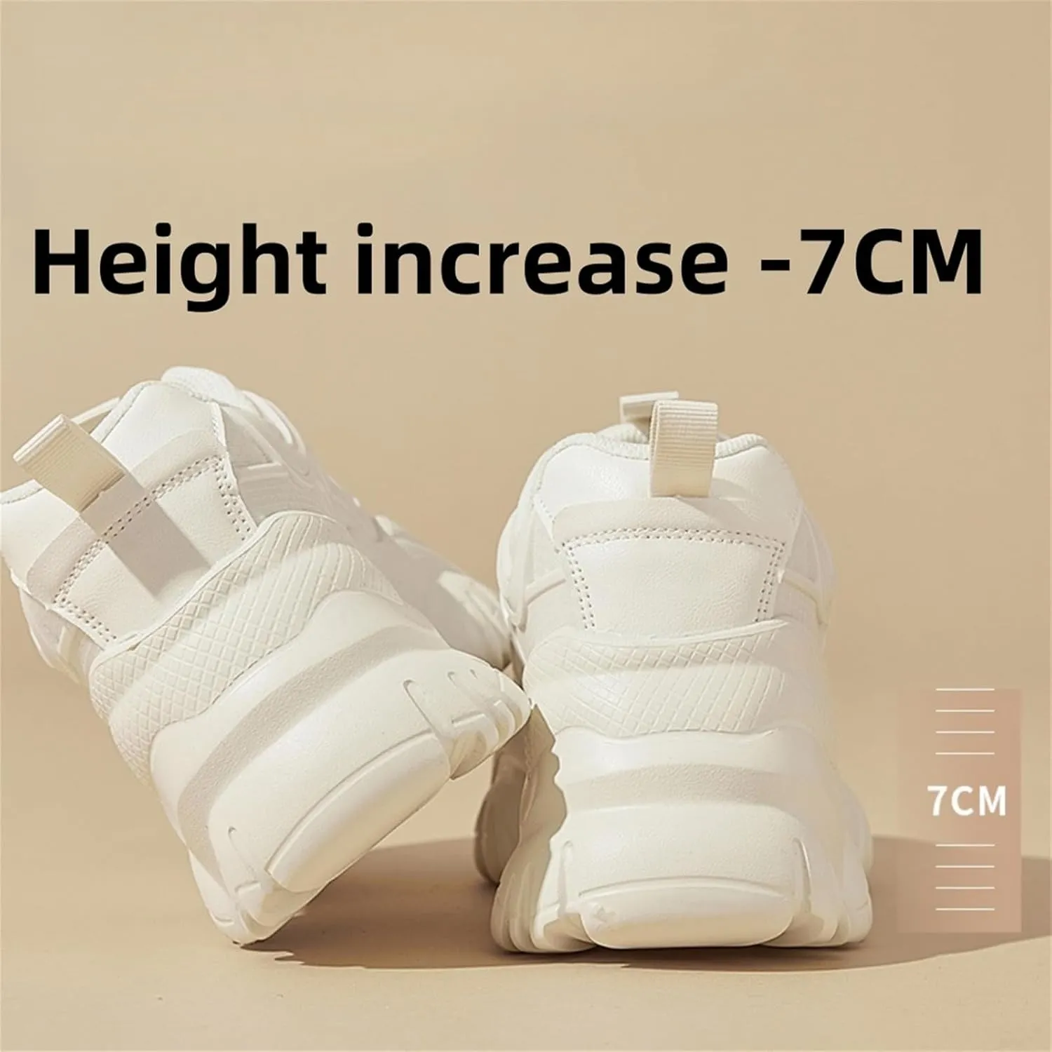 Women's Breathable Mesh Platform Sneakers Fashion Lace Up Height Increasing Chunky Shoes Casual Lightweight Outdoor Walking Dad Shoes