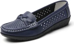 Women's Casual Slip On Loafers Comfortable Flat Shoes Breathable Soft Sole Everyday Walking Shoes for Women Fashion Versatile Wear