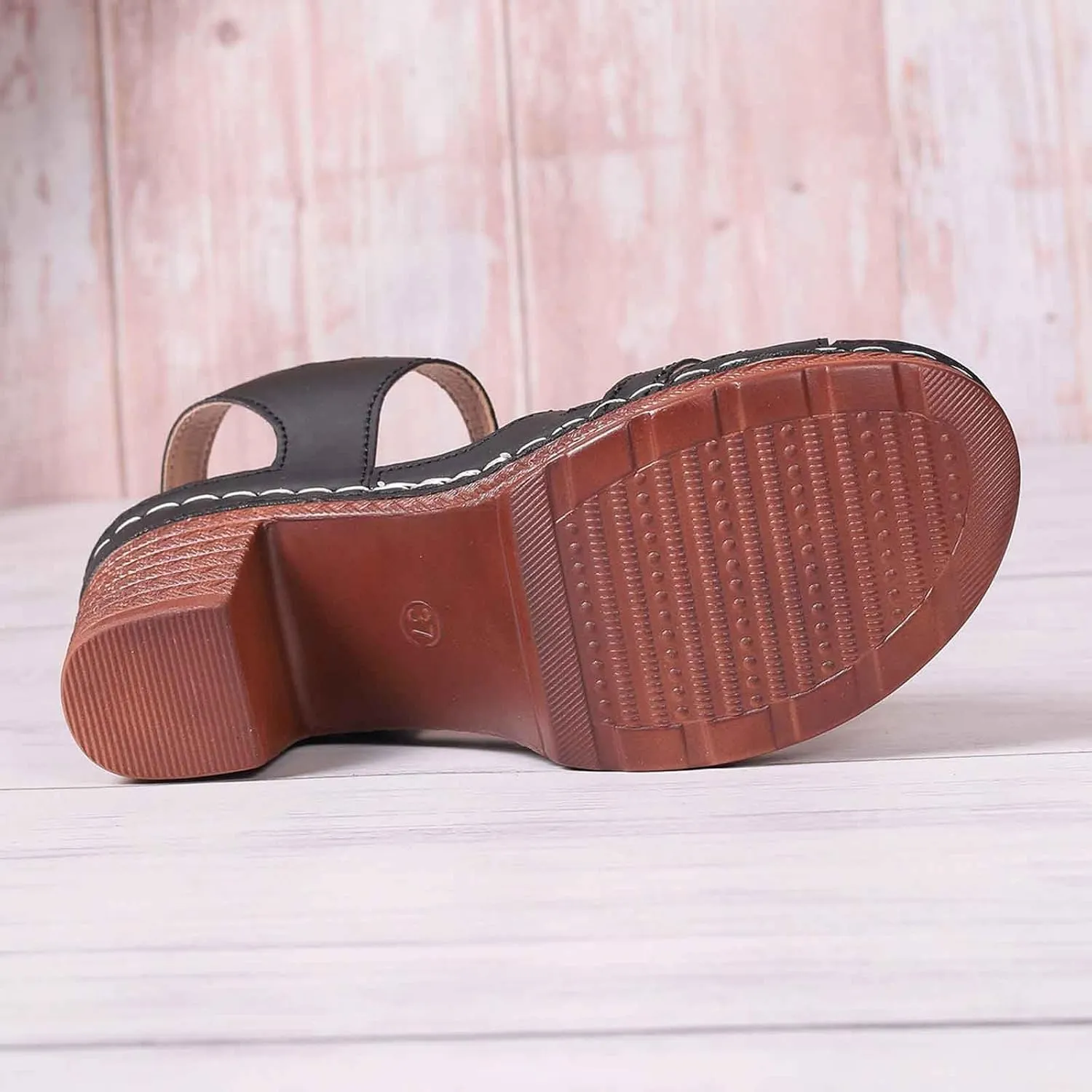 Women's Chunky Heel Sandals 2025 Trendy Open Toe Comfortable Slip On Casual Dressy Wedge Shoes for Spring Summer