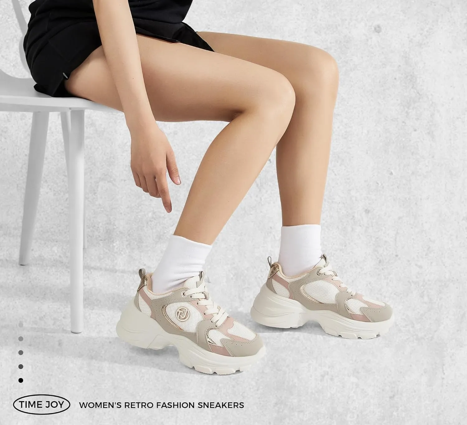 Women's Chunky Platform Sneakers Retro Dad Shoes with Recyclable Material Insole Anti-Slip Rubber Sole & Lightweight Cushion for Casual, Streetwear & Daily Outfits