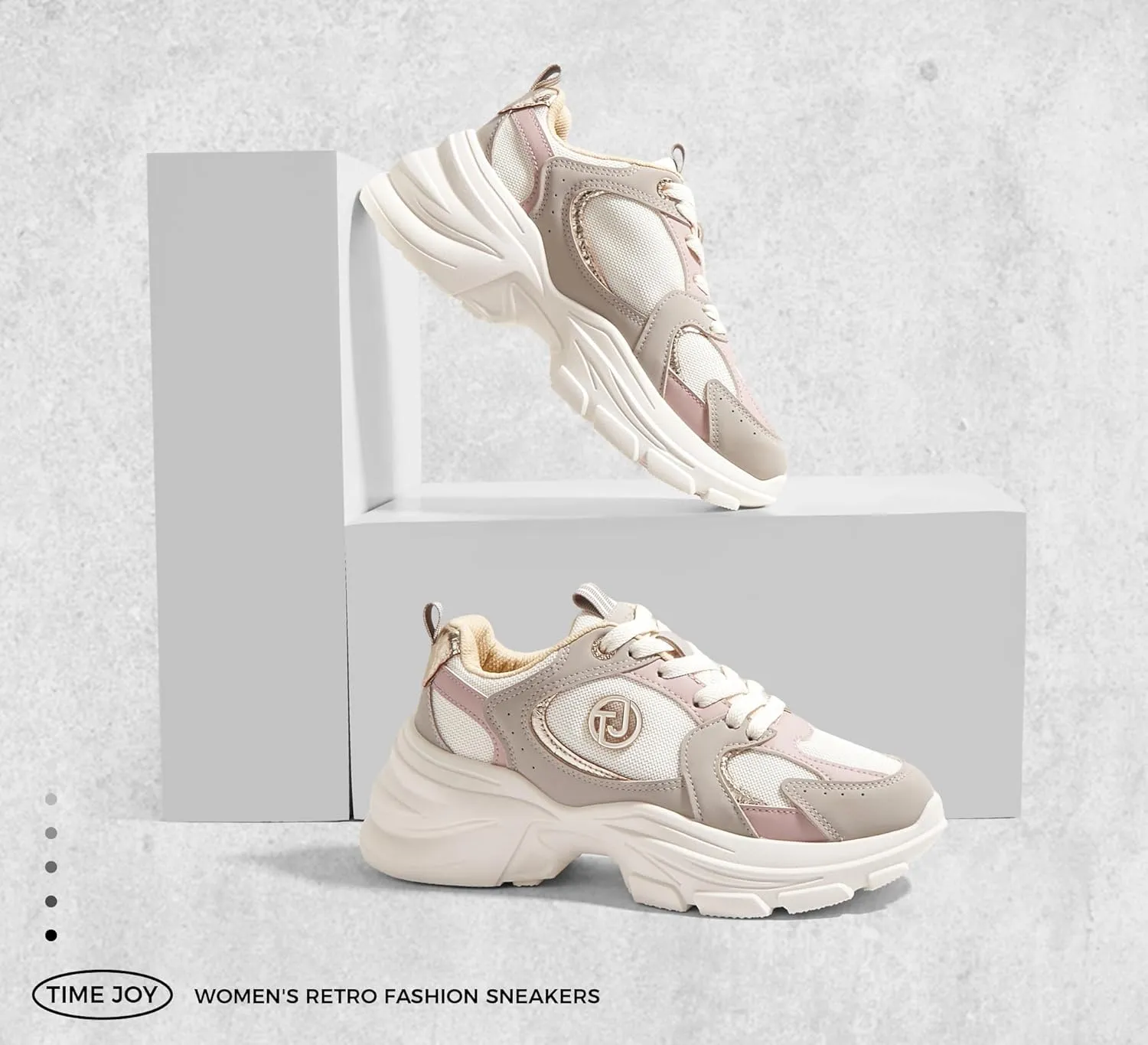 Women's Chunky Platform Sneakers Retro Dad Shoes with Recyclable Material Insole Anti-Slip Rubber Sole & Lightweight Cushion for Casual, Streetwear & Daily Outfits