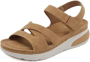 Women's Comfortable Open Toe Thick Sole Sandals for Casual Wear Summer Beach Walking Vacation Outfits