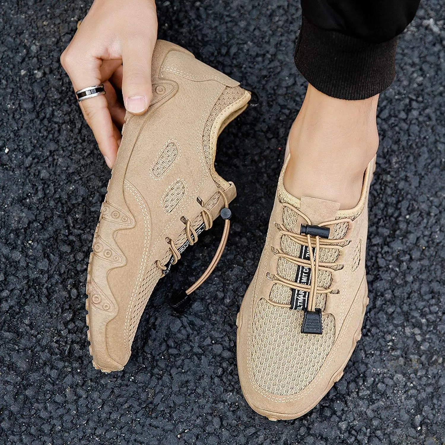 Women's Fashion Sneaker Non Slip Lace Up Comfort Women's Work or Walking Sneakers Mens Slip On Running Shoes Fall Loafers Women Black Slip On Sneakers