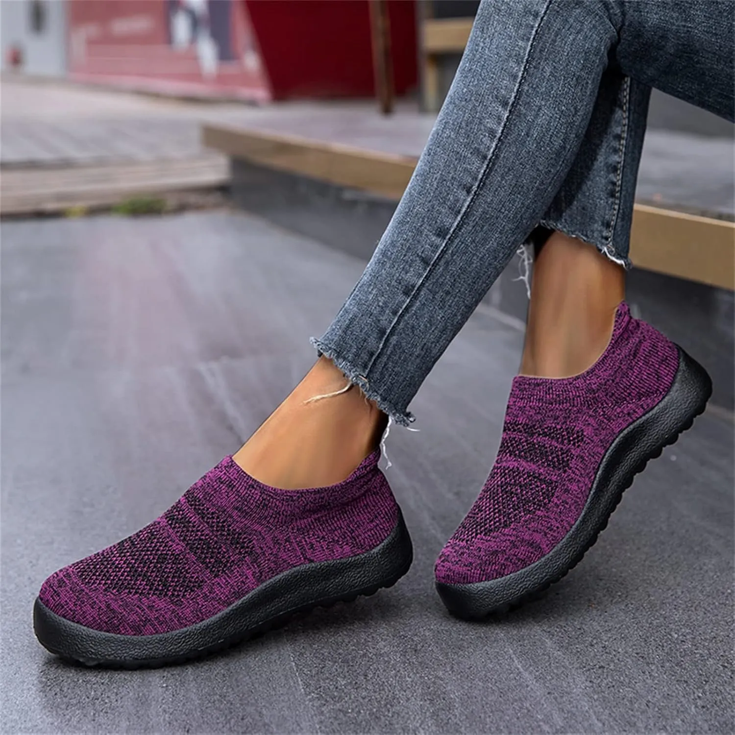 Women's Fashion Sneaker Non Slip Lace Up Comfort Women's Work or Walking Sneakers Mens Slip On Running Shoes Fall Loafers Women Black Slip On Sneakers