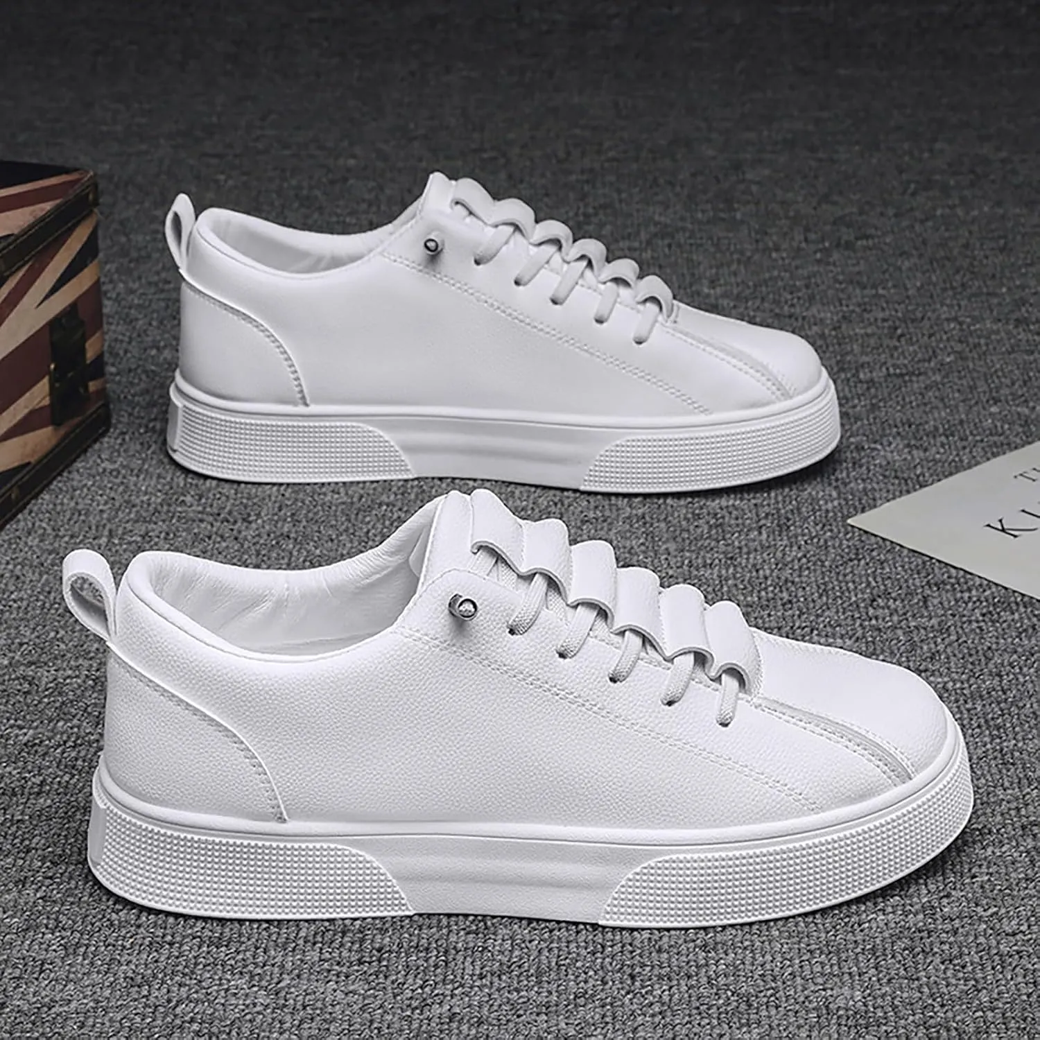 Women's Fashion Sneakers White Tennis Shoes Women Slip On Casual Shoes Comfortable & Lightweight Platform Loafers for Women Wide Womens Shoes Sneakers Slip On