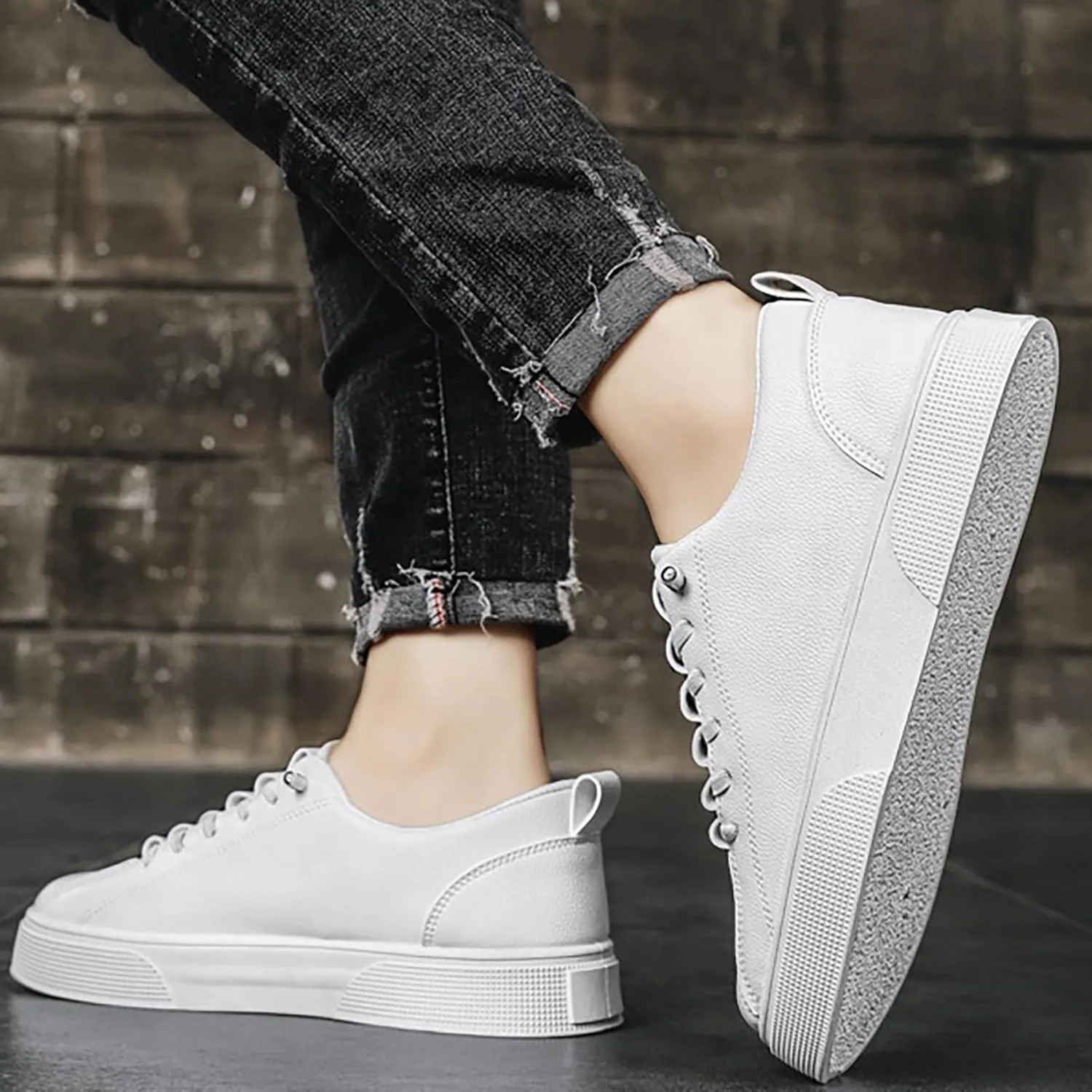 Women's Fashion Sneakers White Tennis Shoes Women Slip On Casual Shoes Comfortable & Lightweight Platform Loafers for Women Wide Womens Shoes Sneakers Slip On