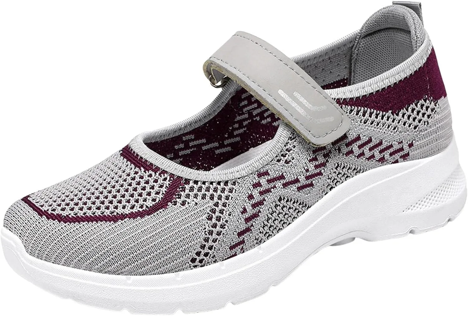 Womens Lightweight Walking Shoes Mesh Breathable Slip On Mary Jane Sneaker Casual Soft Casual Toddler Shoes