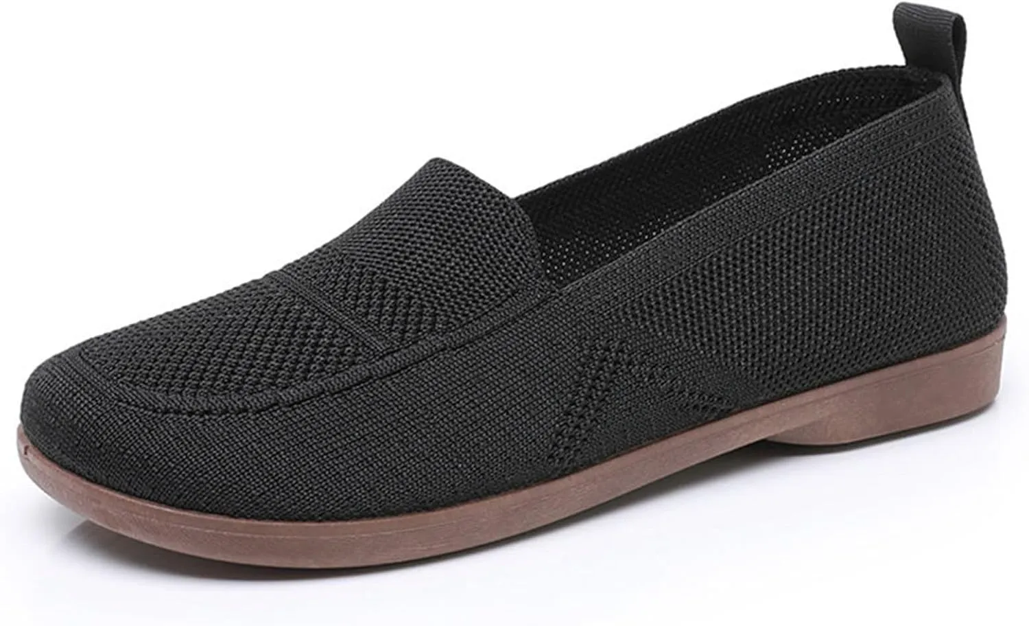 Women's L𝐨w Heel Casual Shoes Wide Width Comfortable Work Shoes Mesh Breathable Flying Woven Orthopedic Sneaker