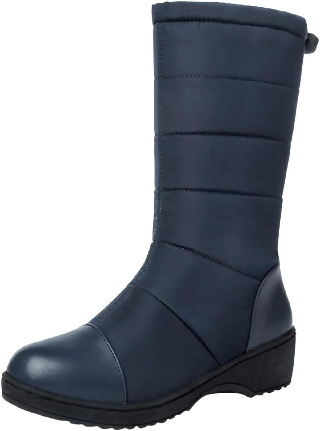 Women's Mid Calf Snow Boots Fashion Solid Cold Proof Boots Fleece Lined Warm Winter Boots Comfort Half Boots