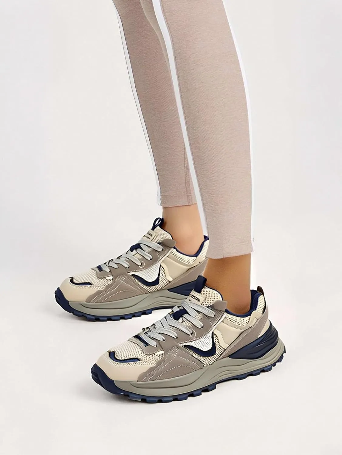 Women's Platform Fashion Running Sneakers,Walking Lace-Up Comfortable Dad Shoes,Suitable for Fitness Sports Work Casual Tennis Shoes
