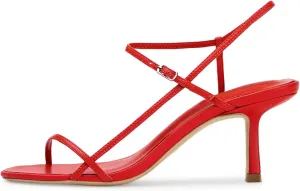 Womens Sandals Kitten Heels Open Round Toe Thin Ankle Strap Adjustable Buckle Slingback Stiletto Heels Dressy Wedding Shoes