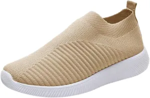 Women's Slip On Walking Shoes Running Comfortable Slip On Shoes Women Fashion Casual Tennis Shoes Platform Sneakers Red Tennis Shoe Loafers Dress Shoe