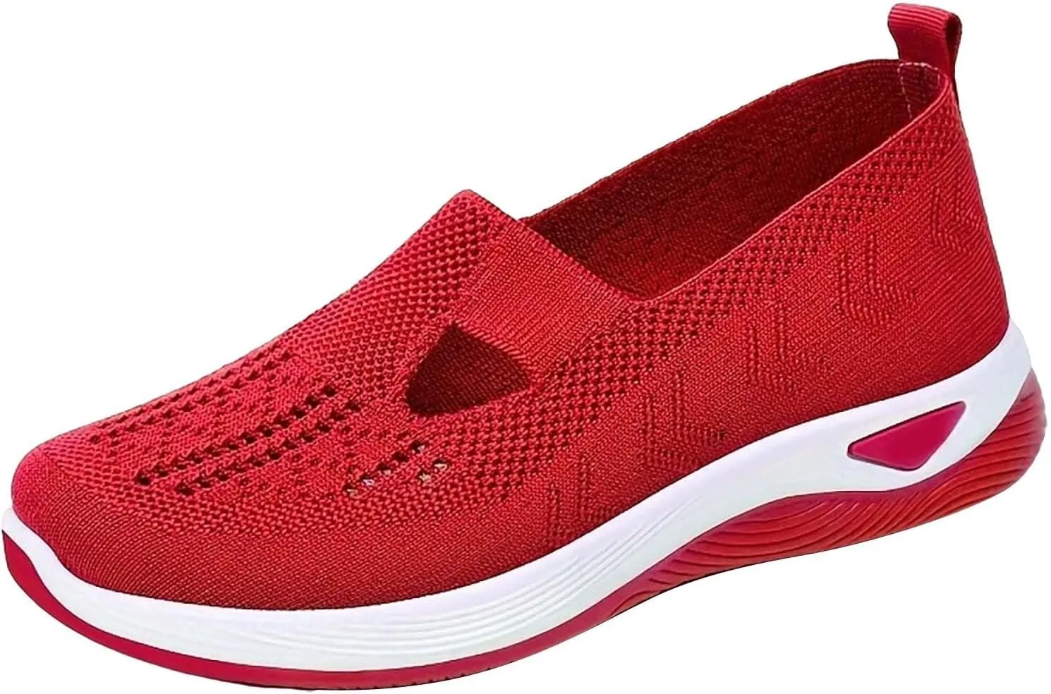 Women's Woven Orthopedic Breathable Soft Shoes Womens Tennis Shoes Mesh Slip On Shoes Casual Platform Sneakers Waterproof Tennis Shoe Loafers Casual Slip On