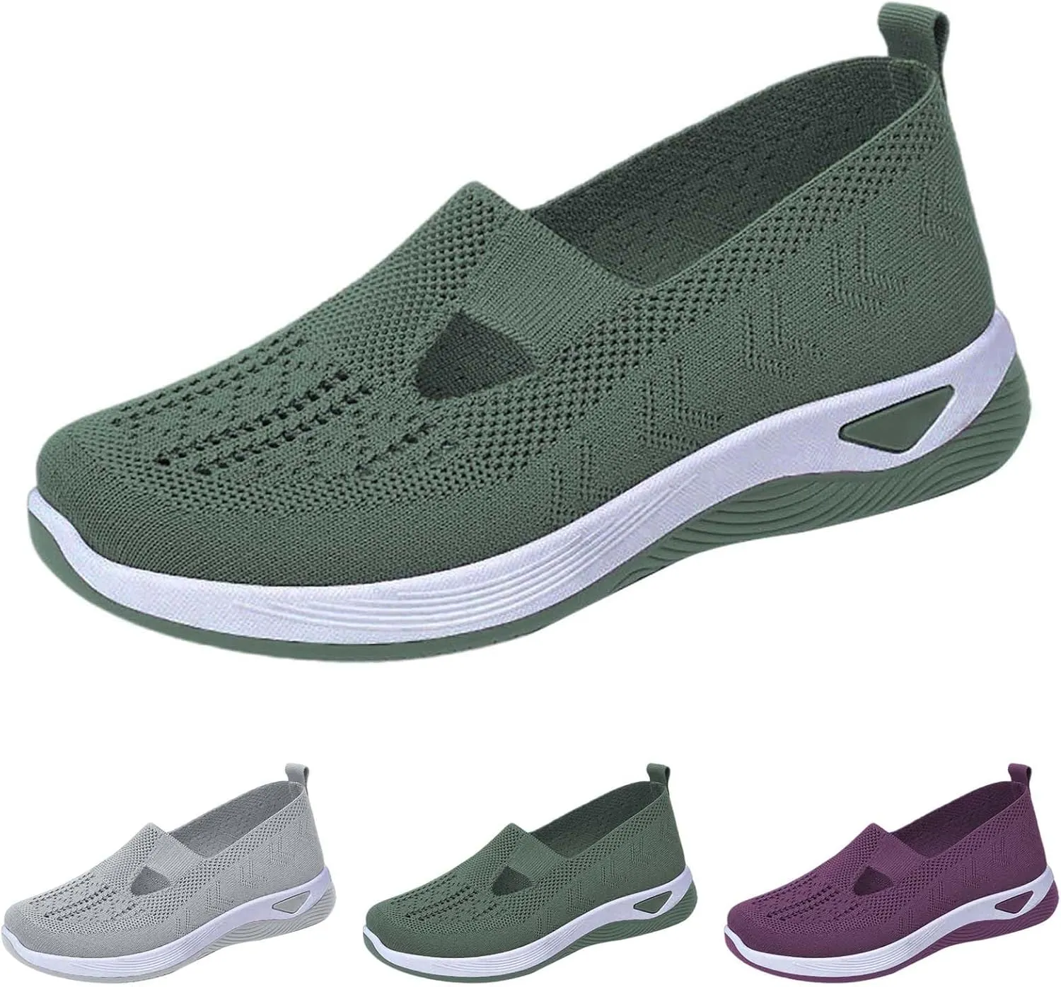 Women's Woven Orthopedic Breathable Soft Sole Slip On Shoes Women Winter Men's Casual Shoes Casual Sneakers Tennis Shoe Loafers Casual Slip On