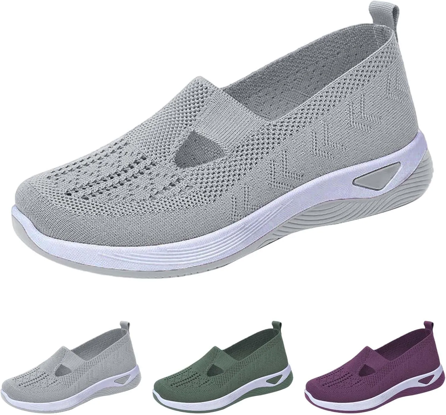 Women's Woven Orthopedic Breathable Soft Sole Slip On Shoes Women Winter Men's Casual Shoes Casual Sneakers Tennis Shoe Loafers Casual Slip On