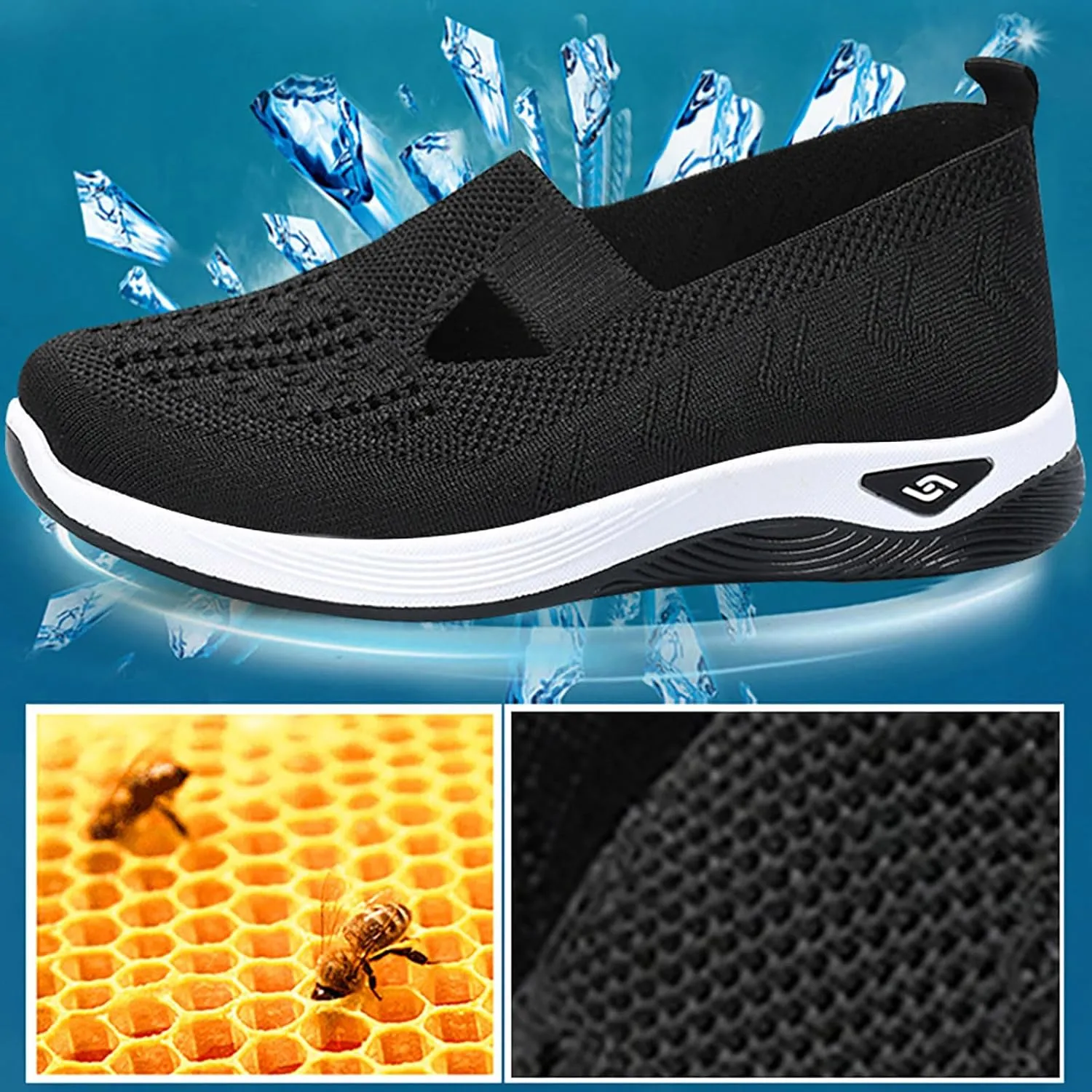 Women's Woven Orthopedic Breathable Soft Sole Slip On Shoes Women Winter Men's Casual Shoes Casual Sneakers Tennis Shoe Loafers Casual Slip On