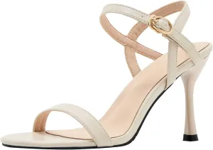 YooPrettyz Women Open Toe Single Strap Stiletto Strappy Heeled Sandals Heels Classic Party Dress High Heels