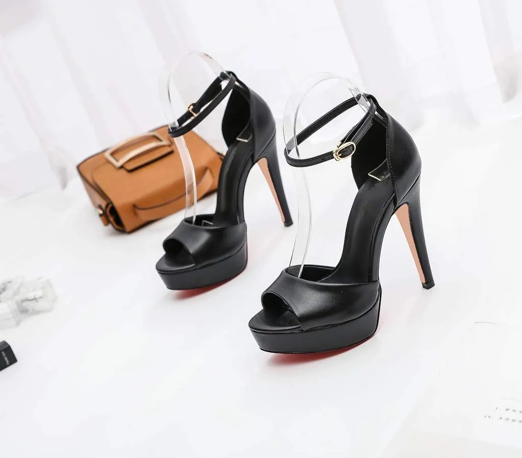 YooPrettyz Women Sexy High Heels Open Toe Stiletto Platform Pumps Ankle Strap Sandals
